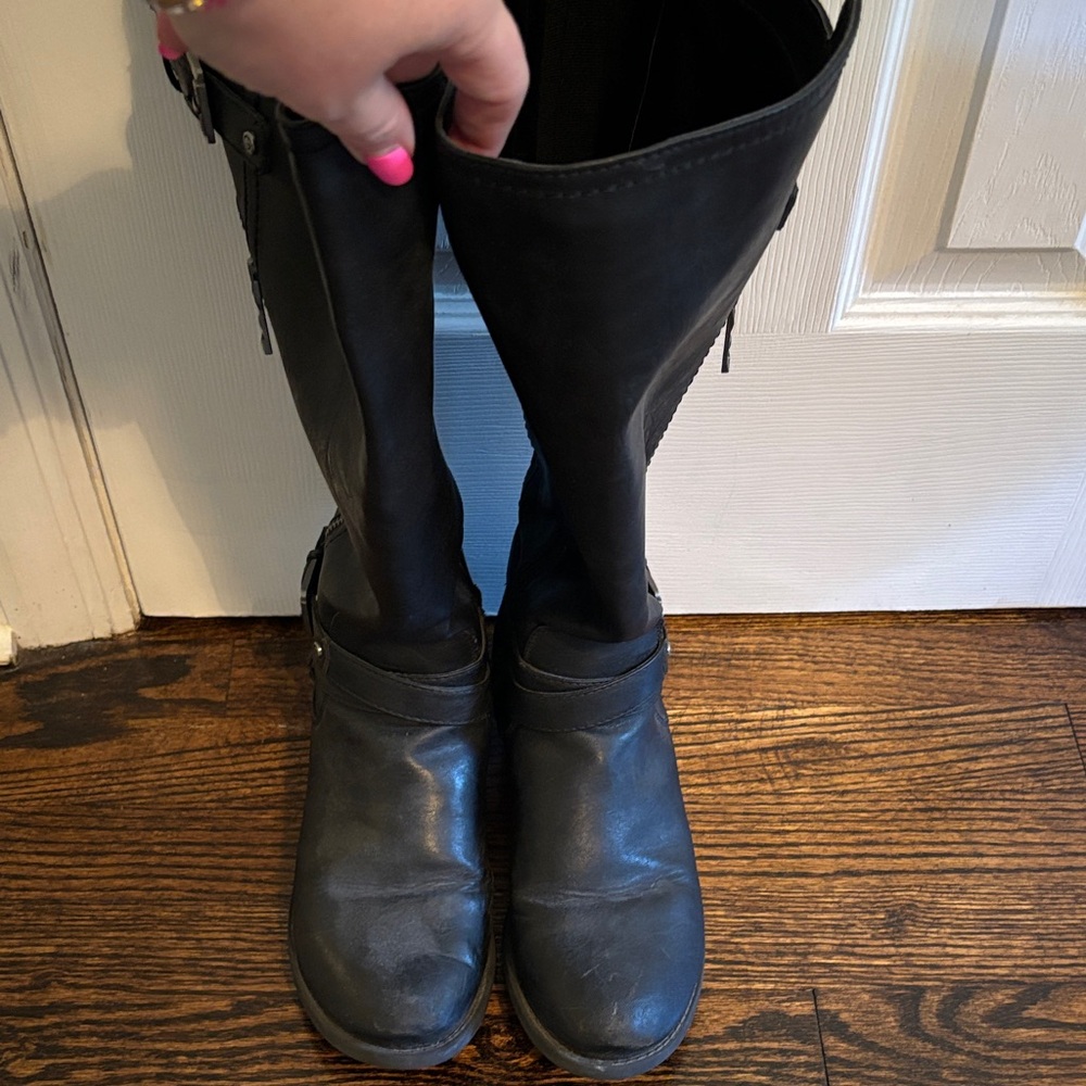 Black Leather Women's Boots